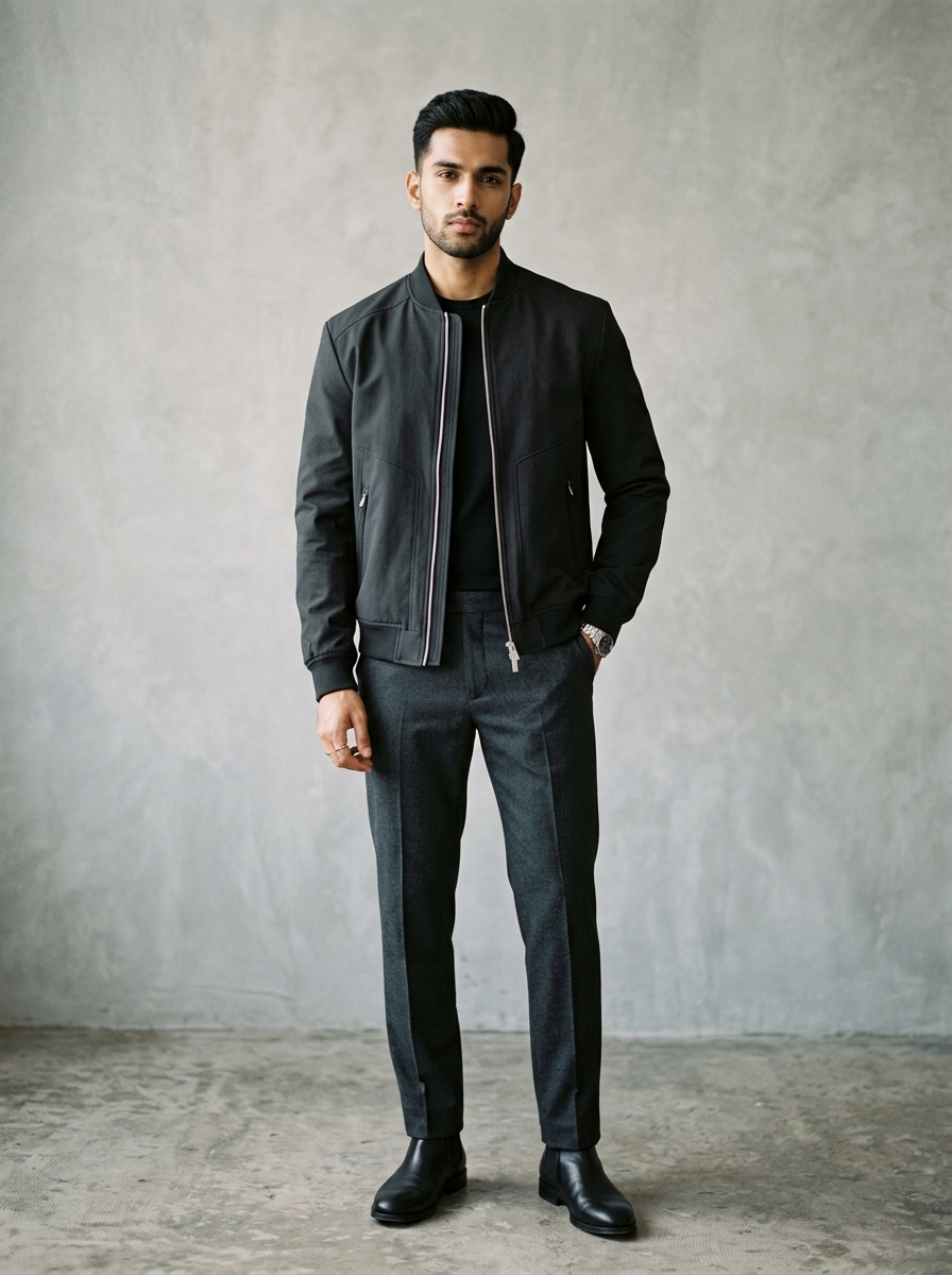 Contrast Stitch Studio Overshirt in Charcoal Grey