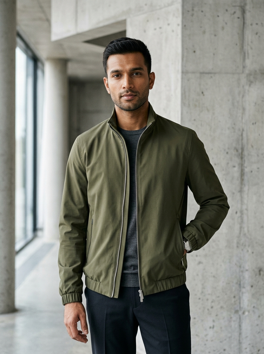 Clean Transit Minimalist Windbreaker in Sage Olive