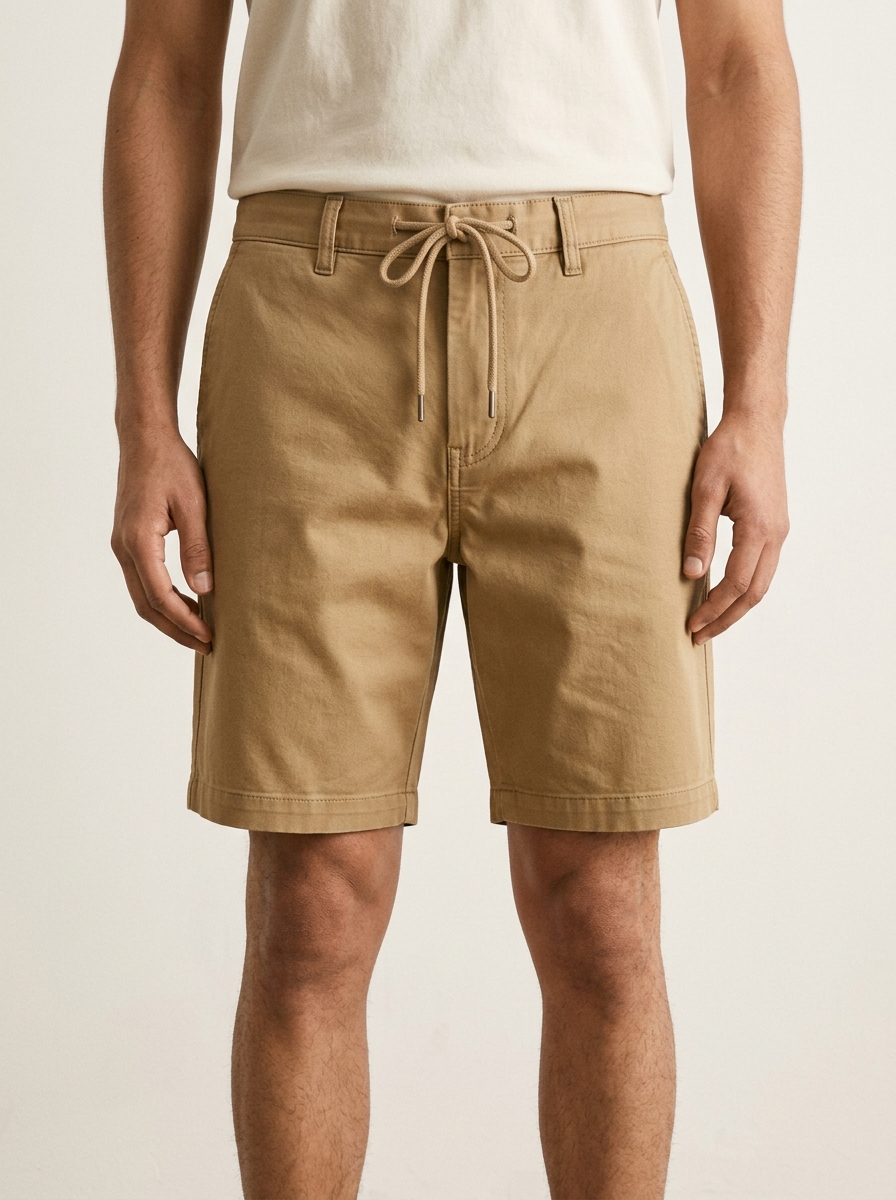 Wide Leg Fluid Pleated Shorts in Earthy Taupe