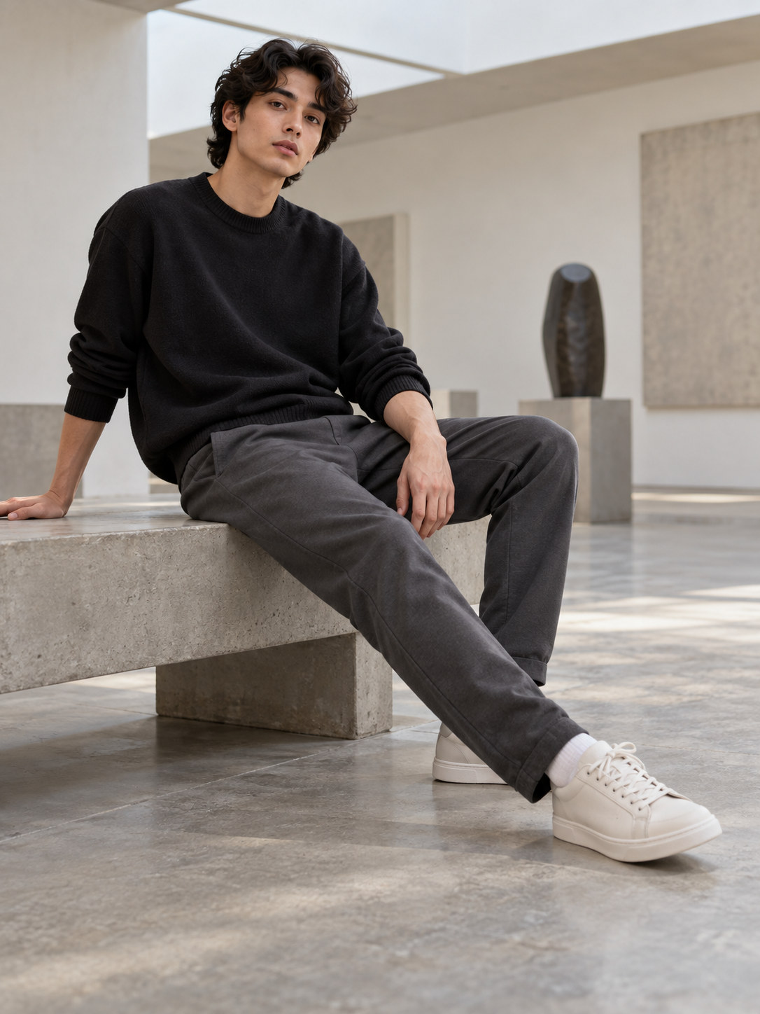 Tapered Minimalist Smart Pant in Sage Olive