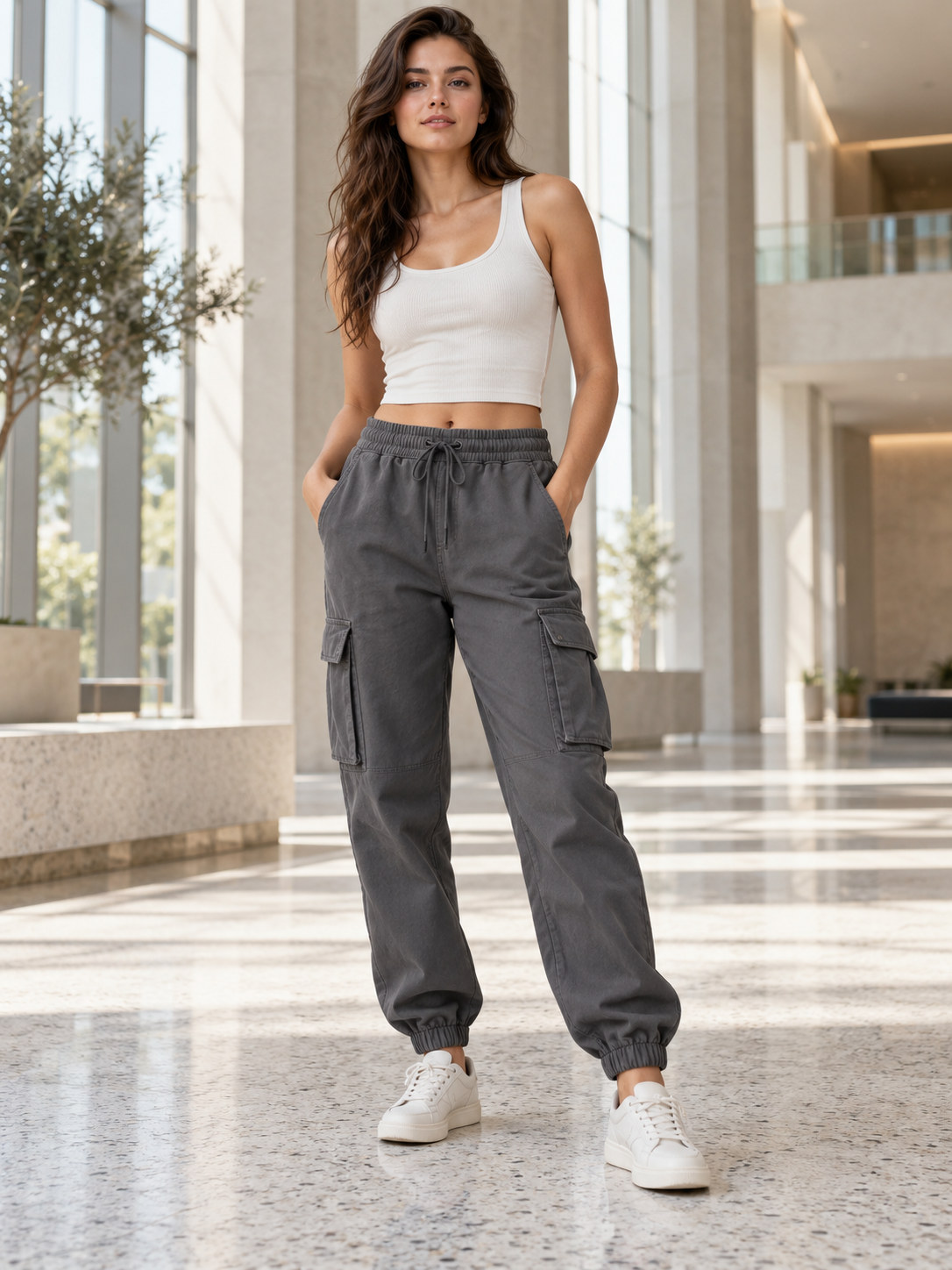 Deep Pocket Cargo Jogger in Deep Navy